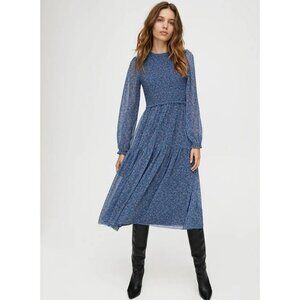 Wilfred Rosalyn Dress Pure Indigo Varda Size Medium Aritzia